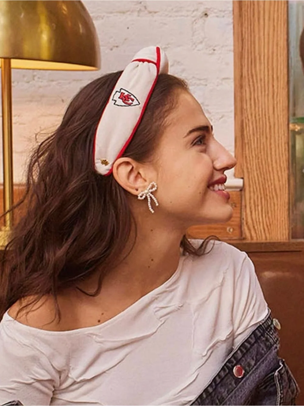 NEW Lele Sadoughi x NFL Kansas City Chiefs Knotted Headband